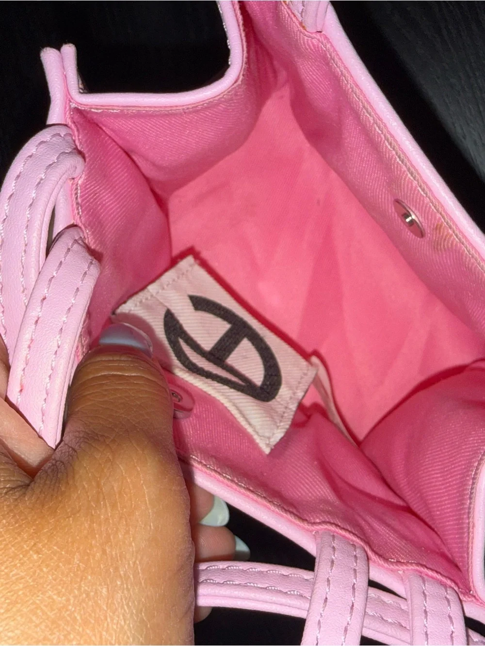 Telfar Pink Mini Shopping Bag - Picture 3 of 4